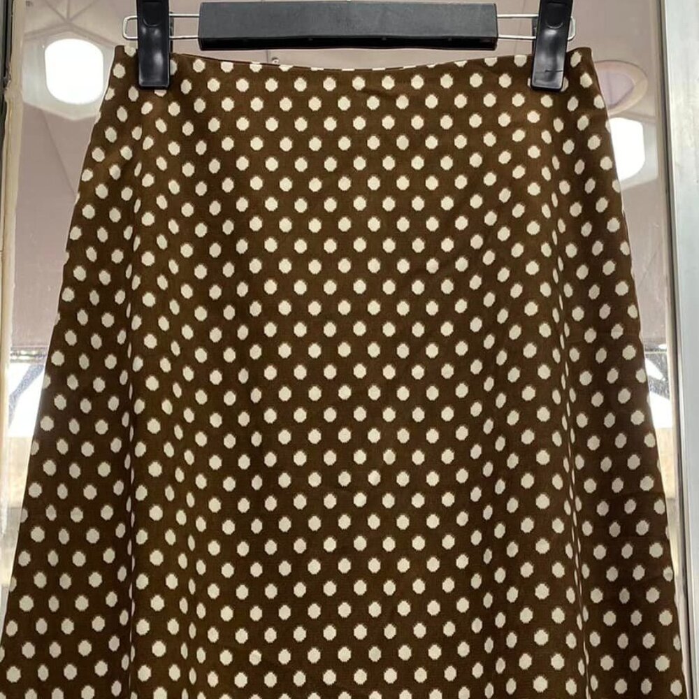 NWOT Chic High Waist Polka Dot Print Office Maxi Skirt - Picture 2 of 3